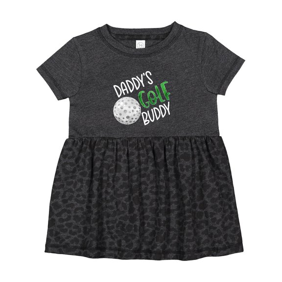 Inktastic Daddy's Golf Buddy with Golf Ball Girls Baby Dress