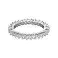 thumbnail image 4 of solitaire jewels 1.75CT Shared Prong Round Moissanite Full Eternity Wedding Band For Women, 14K White Gold Plating Over Silver, D Color VVS Clarity, 4 of 6
