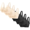 thumbnail image 1 of FAIWAD 6 Pack Bras for Women Front Closure Button No Underwire Everyday Bralettes Pregnant Plus Size Breathable Daily Bras, 1 of 4