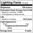 thumbnail image 6 of Satco 9.5W BR30 Soft White LED General Purpose Light Bulb, 6-Pack, 6 of 10