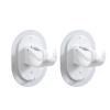 2 uds ganchos adhesivos abrazadera de suspensión pegajosa fácil para baño de cocina (blanco)