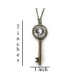 thumbnail image 3 of Ancient Alchemy Lunar Calendar Brass Skeleton Key Necklace for Women, Gift for Women, 3 of 7