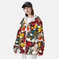thumbnail image 3 of Vsdgher Sweat à Capuche Rétro Imprimé Floral Papillon pour Hommes Femmes, Manches Longues Protection Solaire Pêche pour Course Natation-Moyen, 3 of 7