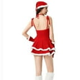 thumbnail image 4 of DailyTrove Women's Santa Costume Dress-Short Sleeve-Velvet-Polyester-for Christmas Party/Theme Event-Festive Santa Design, 4 of 6