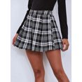 thumbnail image 4 of Women Stretch Waist Flared Pleated Skirt Casual Mini Skater Skirt, 4 of 7