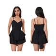 thumbnail image 3 of Women Jumpsuit, Sleeveless Jumpsuit V Neck Backless Tie-up Layered Solid Summer Bodysuit Clubwear, 3 of 9
