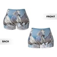 thumbnail image 5 of Picia Horses Running Through The Water Printed Workout Shorts for Women Seamless Scrunch Butt Lifting High Waisted Yoga Gym Booty Running Moisture-wicking Short Pants-XX-Large, 5 of 9