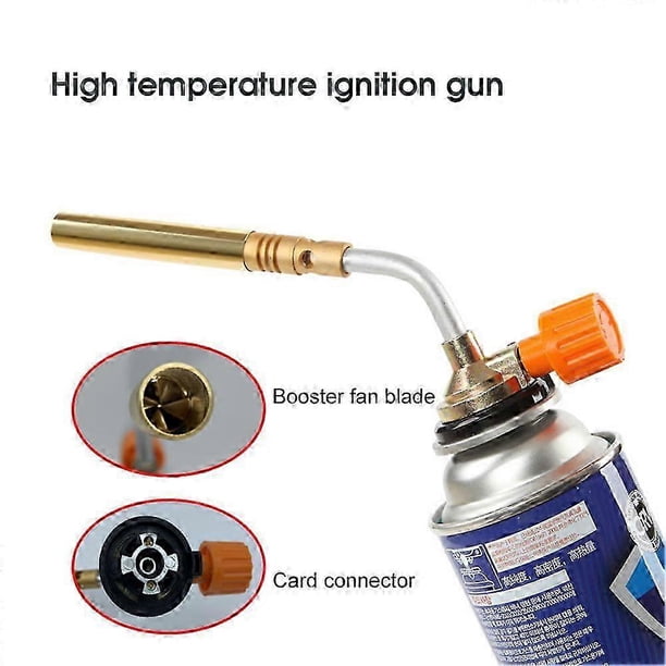Cabezal de pistola pulverizadora portátil de 3 piezas, quemador de gas para soldadura de alta temperatura, pistola de gas de llama, accesorios para equipos de calor para barbacoa y acampada al aire l