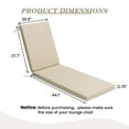 thumbnail image 2 of Pellebant Outdoor Sunbrella Chaise Lounge Cushion, 72"x21"x3" Water-Resistant Patio Chair Cushion,Fabric, Fade-Resistant, Canvas Antique Beige (1-Pack), 2 of 7