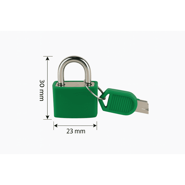 Hyper Tough Mini Padlocks, 2pk, Steel, Green & Orange, Keys