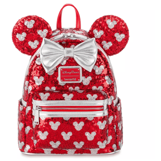 Disney Silver and Red Minnie Mouse Backpack Holographic Design Disney | Bags | Disney Silver And Red Minnie Mouse Backpack  main image 2