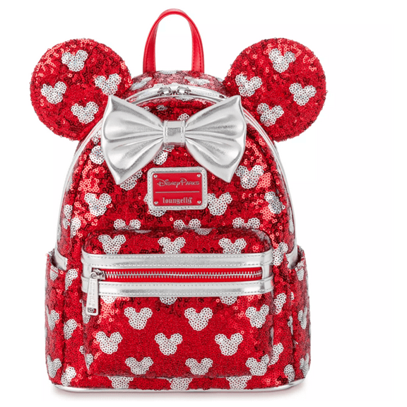 Disney Parks Minnie Mouse Sequined Loungefly Mini Backpack New With Tag