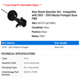 thumbnail image 2 of Rear Shock Absorber Set - Compatible with 2002 - 2003 Mazda Protege5 Base FWD, 2 of 2