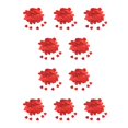 thumbnail image 1 of Inteprter Recortes de papel Hermoso accesorio de boda Material plástico Confeti Buen brillo Scramble Surtido Forma resistente para Red15mm rojo15mm 10piezas Inteprter CBP385611, 1 of 6
