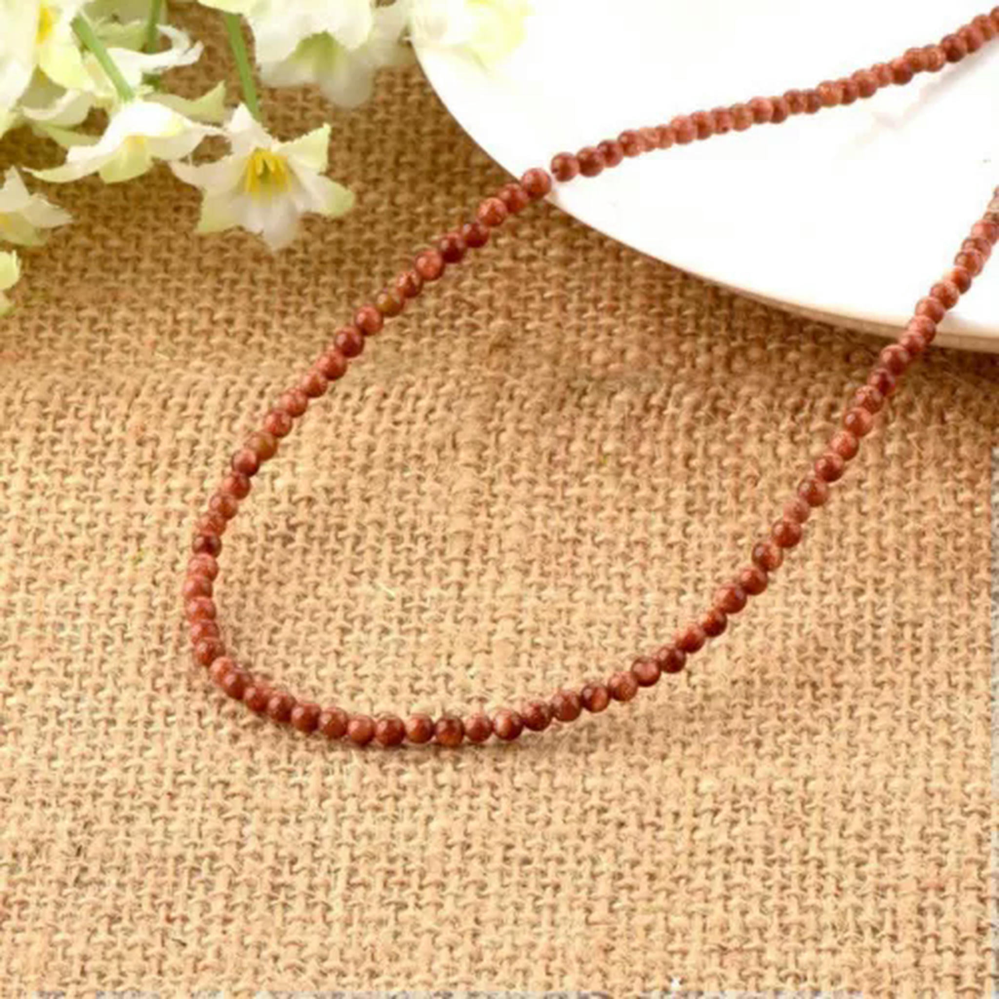 HOOUN Wholesale 1000pcs/Lot Natural Gold Sand Stone Round Spacer Loose Beads 3mm DIY