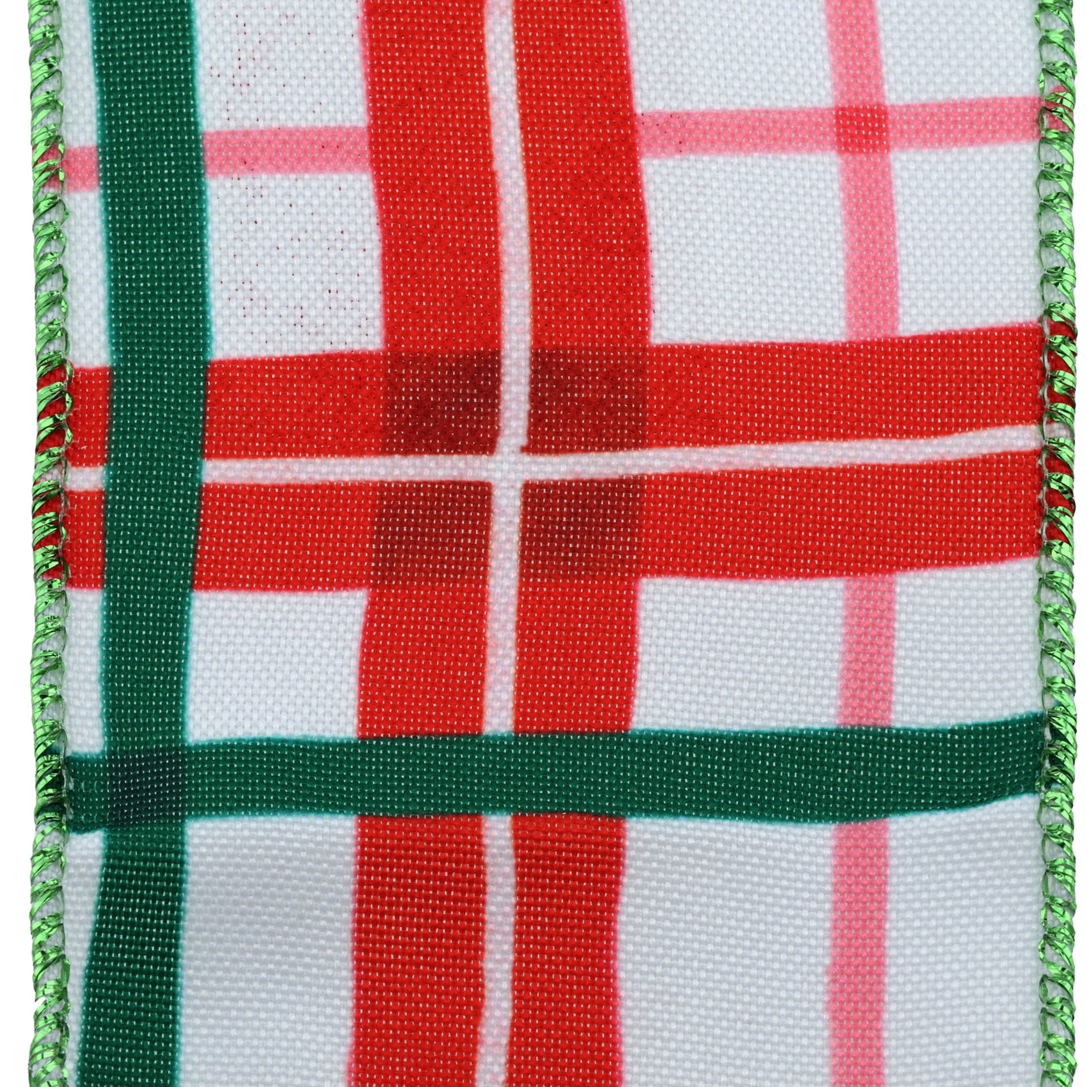 Multicolor Plaid Linen Christmas Ribbon, 2.5" x 40', by Holiday Time