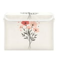 thumbnail image 7 of Yayeee Collapsible Cube Storage Bin with Lid Fabric Closet Decorative Basket with Handles, Pink Flower, 7 of 7