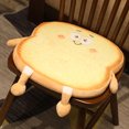 thumbnail image 3 of Advancent Cojín de asiento con forma de tostada de felpa, adorable reemplazo de dibujos animados, suave, transpirable, para oficina, alfombrilla Conjuntos de muebles de dormitorio tipo 4, 3 of 6