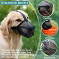 thumbnail image 2 of Dog Muzzle, Soft Mesh Muzzle for Small Medium Large Dogs, Breathable Adjustable Muzzles for Biting, Chewing, Scavenging and Poisoned Bait, Allows Panting and Drinking, 2 of 7