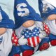 thumbnail image 3 of Fotbe Cute Gnomes in USA Gorro Clásico de Béisbol, Gorra Ajustable con Broche Snapback, Gorro de Exterior de Algodón Suave, 3 of 6