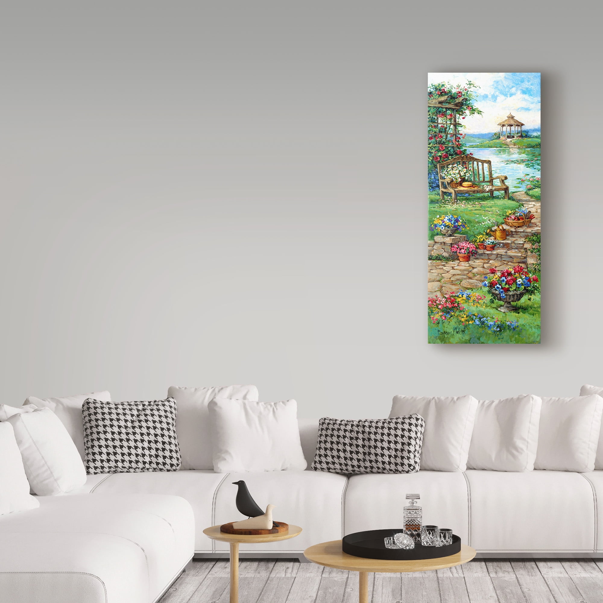 Trademark Fine Art ' Gazebo Garden' Canvas Art by Barbara Mock