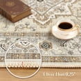 thumbnail image 2 of UERMEI 3x8 Washable Runner Rugs for Hallway, Modern Vintage Non Slip Indoor Rug for Entryway Doormats Bedroom Kitchen, Vacuum-Friendly Home Decor Carpet, Beige Brown, 2 of 9