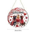 thumbnail image 3 of ChicYu Valentine's Day Wooden Round Door Plate, Handmade Wood Craft Exquisite Engraving Sturdy Durable for Home Door Decor and Romantic Festive Ambiance, 3 of 6