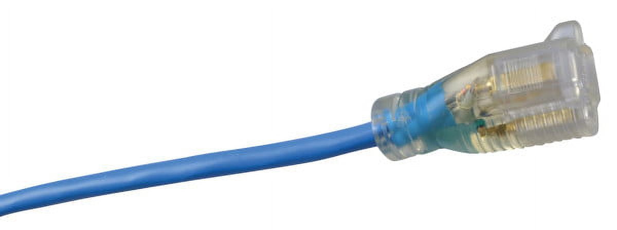 Southwire Coldflex 14/3 25' Blue SJTW Cold Weather Heavy Duty Outdoor Extension Cord with Lighted End