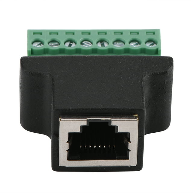 Adaptateur de Borne à Vis Robuste RJ45 Femelle Jack à Vis 8 Broches pour Digital DVR