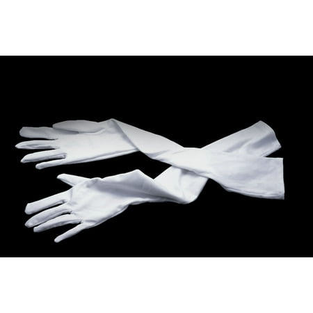 Star Power Adult Extra Long Princess Queen 2pc Gloves, White, One Size (19