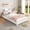 White, variant on Jopath Twin Size Bed Frame with Headboard, Solid Wood Low Profile Platform Bed Frame, Floor Bed with Support Slats for Boys Girls Natural