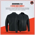 thumbnail image 3 of Daniel Smart Men Motorcycle Lambskin leather Jacket Classic Black Biker Leather Jacket Fully Lined and Durable., 3 of 7