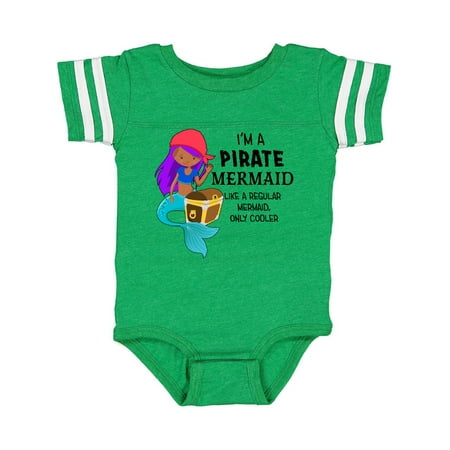 

Inktastic I m a Pirate Mermaid-like a regular mermaid only cooler Gift Baby Boy or Baby Girl Bodysuit