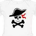 thumbnail image 4 of Inktastic Pirate Skull and Cross Bones Boys or Girls Long Sleeve Baby Bodysuit, 4 of 5