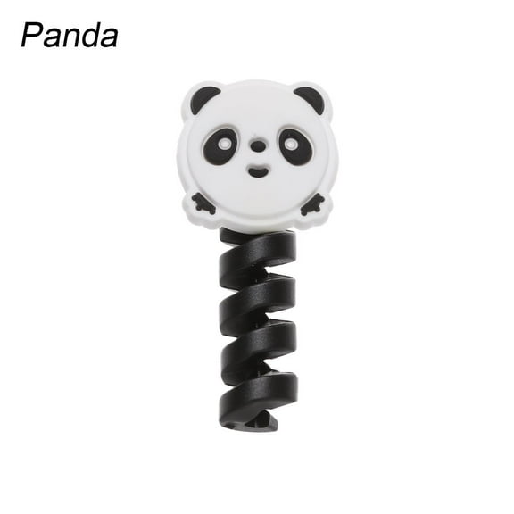 Soft USB Winder Cover Cartoon Data Line Protector Charging Cable Cover Wire Cord Protectors Tube Cable PANDA