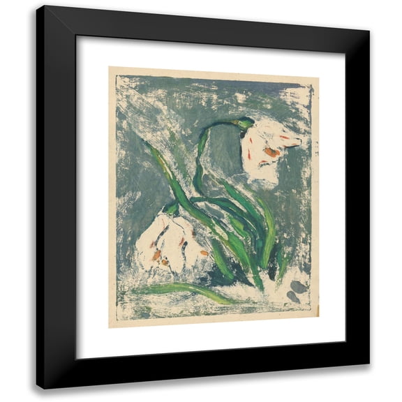 Zolo Palugyay 12x14 Black Modern Framed Museum Art Print Titled - Spring Flowers (1930)