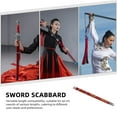 thumbnail image 1 of FESTFENDS Tai Chi Sword Scabbard Dark Red Waterproof Lightweight Stylish Sword Protection Guard, 1 of 8