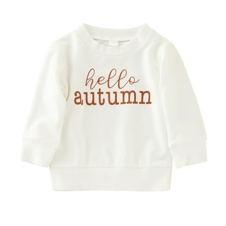 

Zlekejiko Toddler Boys Girls Winter Long Sleeve Sweatshirt Outwear For Kids Clothes Cartoon Letter Prints