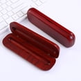 thumbnail image 5 of Dark Red Wooden Ballpoint Pen Case with Single Slot Display - Stylish Office, Business & Writing Accessories Storage Box, 5 of 5
