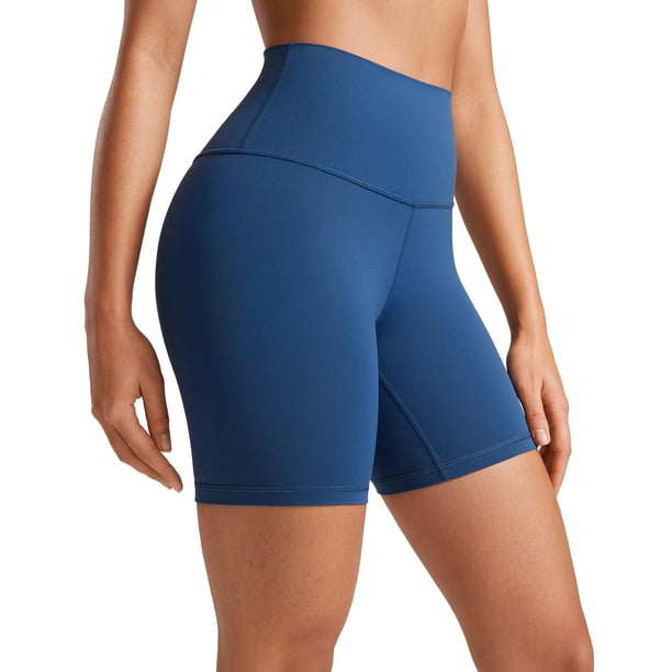 Shorts CRZ YOGA ButterLuxe Cintura Alta 15 cm Azul Marino M