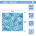 thumbnail image 5 of SKYSONIC Blue Snowflakes Cotton Washcloths Set of 6, Highly Absorbent Soft Fingertip Towel for Bathroom, Gym, Hotel and Spa, 12 x 12 Inch, 5 of 7