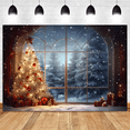 thumbnail image 6 of 210X150cm Christmas Background Cloth Christmas Tree Snowflake Party Decoration Children Photography Background Cloth,H,1 x Photography Cloth, 6 of 8