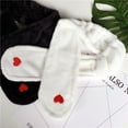 thumbnail image 2 of facefd Femmes Rouge Coeur Broderie Oreilles Bandeau Maquillage Maquillage Cheveux Wrap DIY Réglable Peluche Bandeau Coiffure, 2 of 6