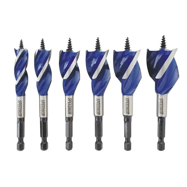 IRWIN SPEEDBOR Drill Bit Set for Wood, 4Inch, 6Piece (1877239