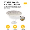 thumbnail image 2 of Round Tablecloth with Elastic Flower Purple Grey Cherry Blossoms Cotton Linen Background Waterproof Stain-proof Table Cover Wipeable Fitted Table Cloths for 45"-54" Round Tables Dining Kitchen, 2 of 6