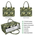thumbnail image 2 of Large Capacity Tote Bag,Green Brown Camo Forest Pattern Handbag Fashion Luxury Tote Bag,15.7"x13"x 5.1" Inches,Laptop Compatible, 2 of 6
