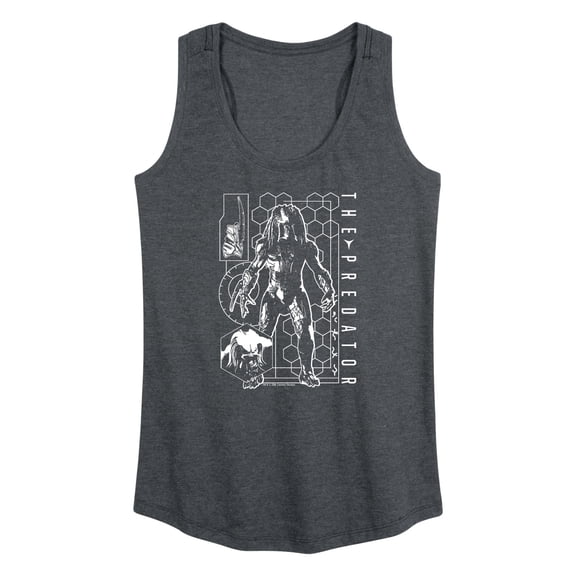 The Predator - Digital Alien Diagram - Women's Racerback Tank