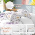 thumbnail image 2 of 3 Piece Purple Yellow Flowers Duvet Cover Set Twin Size,Microfiber Comforter/Quilt Cover with Corner Ties and 2 Pillowcases,Spring Pastoral Botanical Floral All Season Bedding with Zipper Closure, 2 of 8