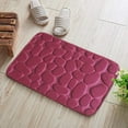 thumbnail image 2 of VerPetridure 3D Pebble Embossed Floor Mat 40X60Cm 3D Oval Flannel Carpet Living Room Entrance Bathroom Absorbent Non-Slip Mat, 2 of 3