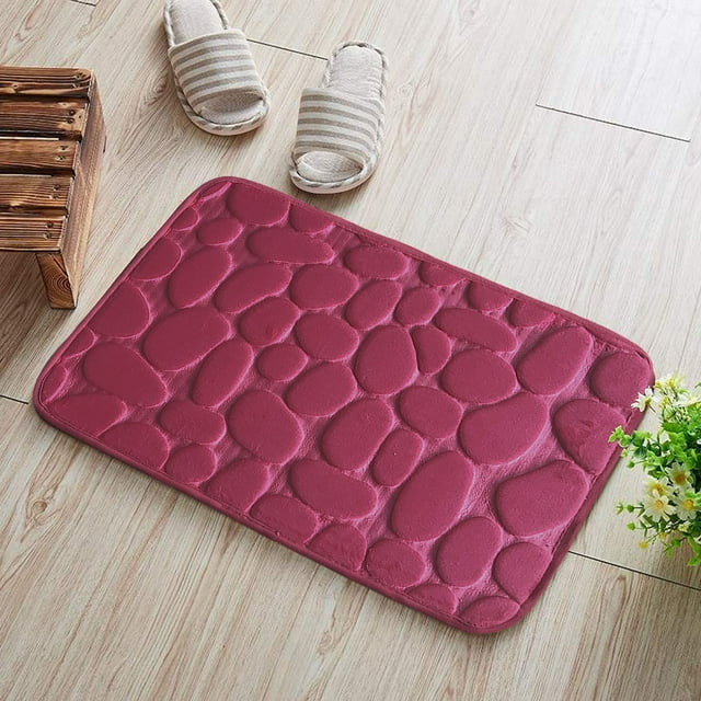 Fiudx Alfombra Ovalada de Franela, Absorbente y Antideslizante, de Fibra de Poliéster Suave y Duradera, Ideal para Sala de Estar, Baño y Entrada, Decoración Versátil para El Hogar, Tamaño 40 X 60 Cm,